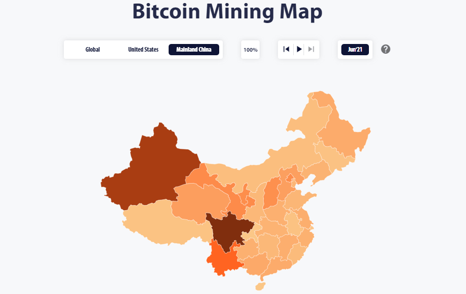 Bitcoin Mining Map